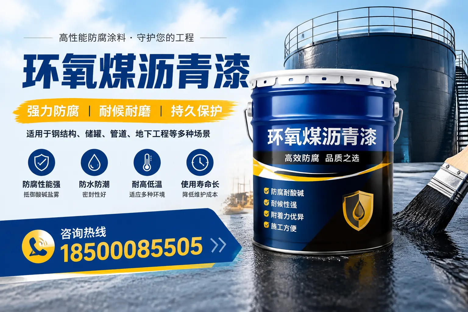环氧煤沥青漆在工业中的应用，遵义企业的选择